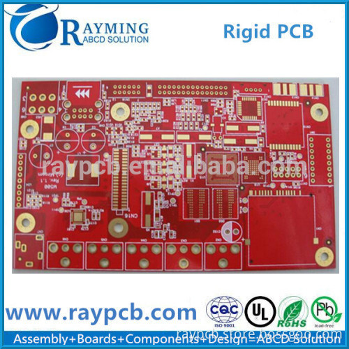 Red Soldermask Rigid pcb With Hole In Pad,Made China Factory